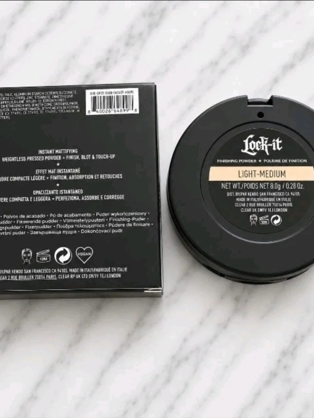 KVD LIGHT-MEDIUM 30 Lock-It Mattifying Finishing Powder Full Size DISCONTINUED!